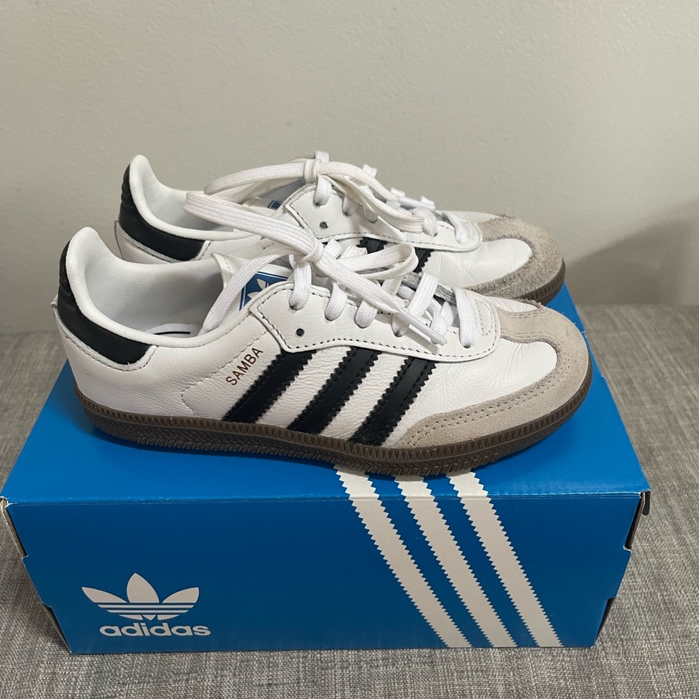 Adidas White and Black Samba Sneakers